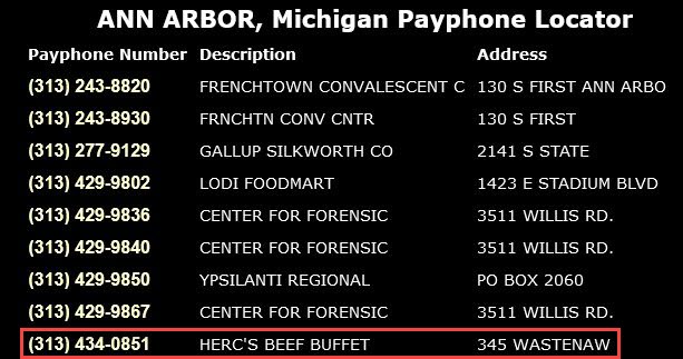 Hercs Beef Buffet - Payphone Locator (newer photo)